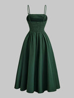 Smocked Square Neck Cami Dress