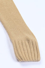 Cable-Knit Button Down V-Neck Cardigan - Amexza