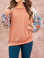 Exposed Seam Round Neck Blouse - Amexza