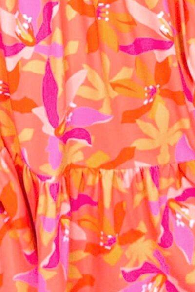 Tiered Printed Notched Mini Dress for a perfect OOTD – dress to impress outfits from Amexza