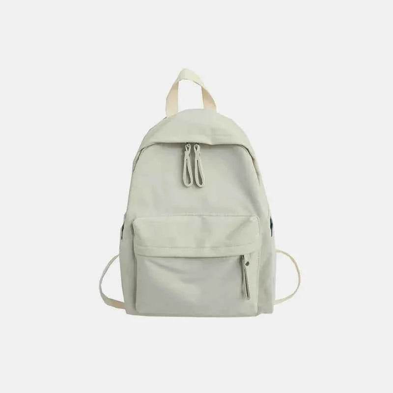 Zip Cotton Backpack Bag Ivory One Size for a perfect OOTD – dress to impress outfits from Amexza