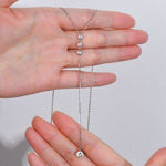 1.3 Carat Moissanite 925 Sterling Silver Drop Necklace for a perfect OOTD – dress to impress outfits from Amexza