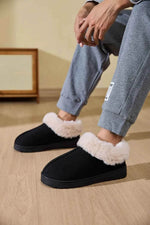 Faux Fur Round Toe Platform Slippers for a perfect OOTD – dress to impress outfits from Amexza