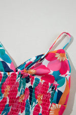 Printed V-Neck Maxi Cami Dress - Amexza