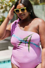 Marina West Swim Vacay Mode One Shoulder Swimsuit in Carnation Pink for a perfect OOTD – dress to impress outfits from Amexza