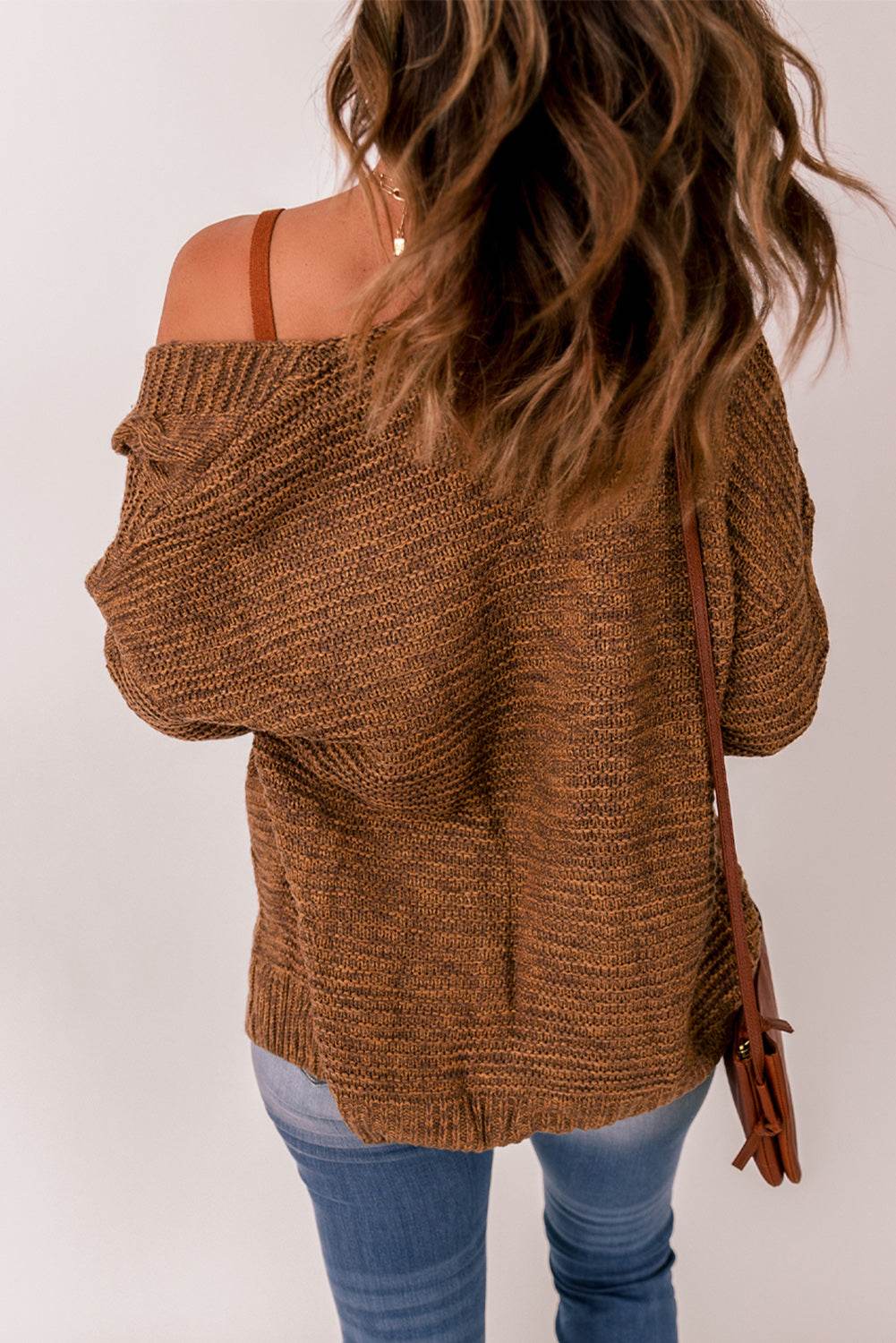 Cable-Knit Open Front Cardigan - Amexza