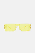 Polycarbonate Frame Rectangle Sunglasses Neon Yellow One Size for a perfect OOTD – dress to impress outfits from Amexza