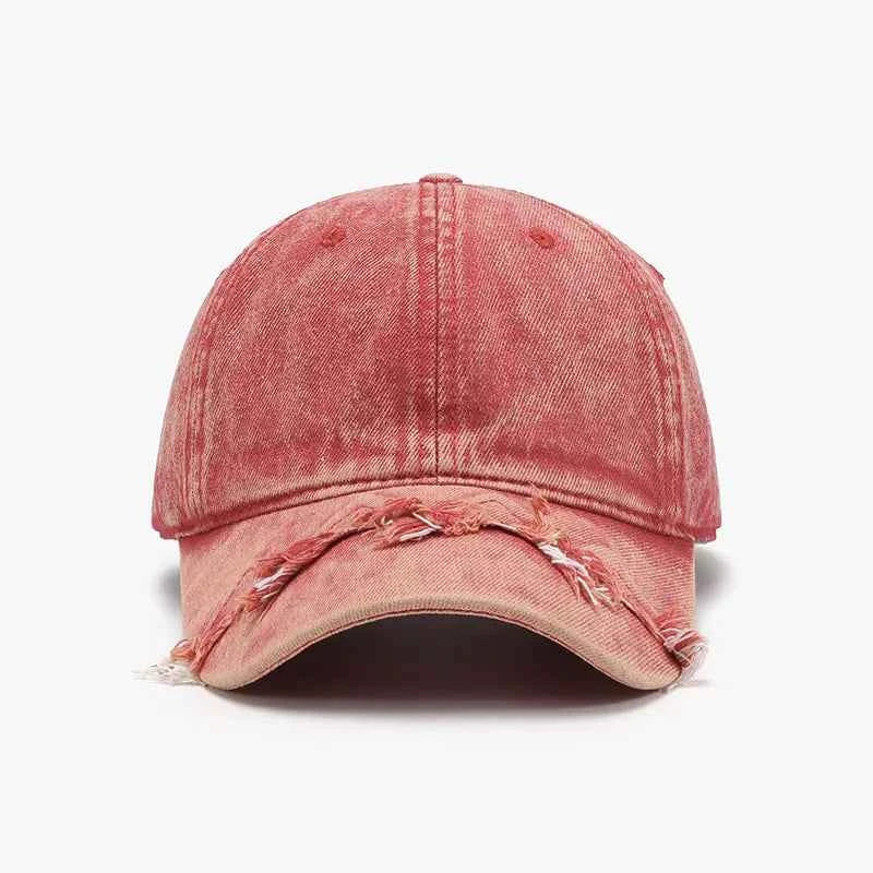 Fringe Adjustable Cotton Baseball Cap Strawberry One Size for a perfect OOTD – dress to impress outfits from Amexza