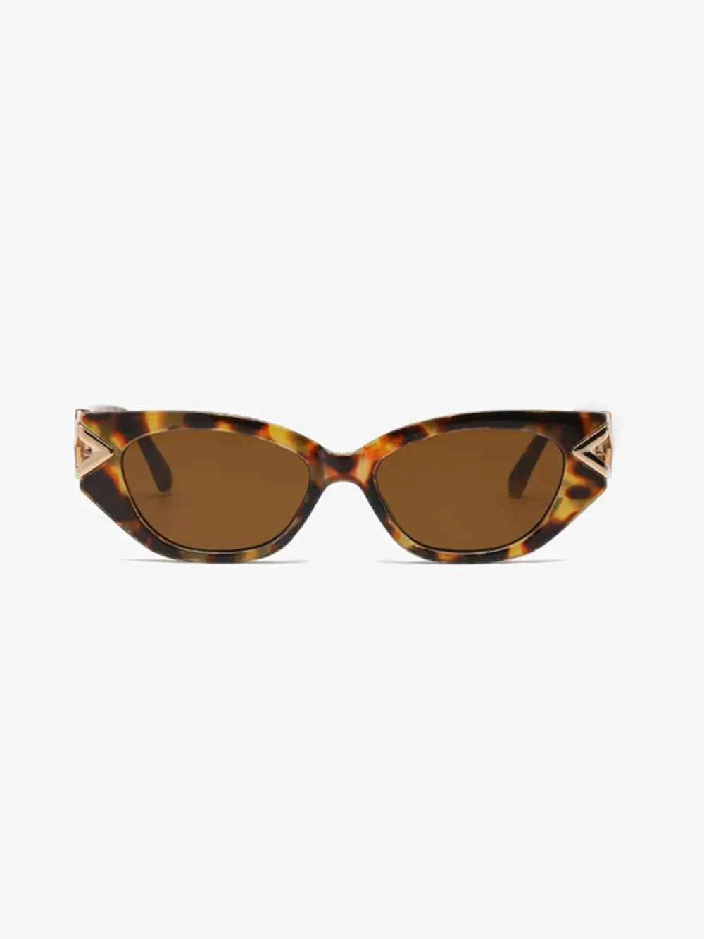 Polycarbonate Frame Cat-Eye Sunglasses Brown One Size for a perfect OOTD – dress to impress outfits from Amexza