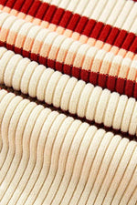 Contrast Striped Johnny Collar Short Sleeve Mini Dress for a perfect OOTD – dress to impress outfits from Amexza