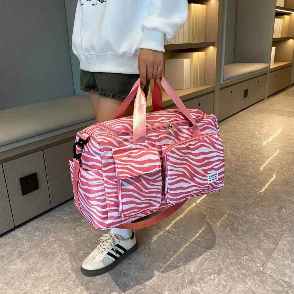 Oxford Cloth Animal Print Travel Bag for a perfect OOTD – dress to impress outfits from Amexza