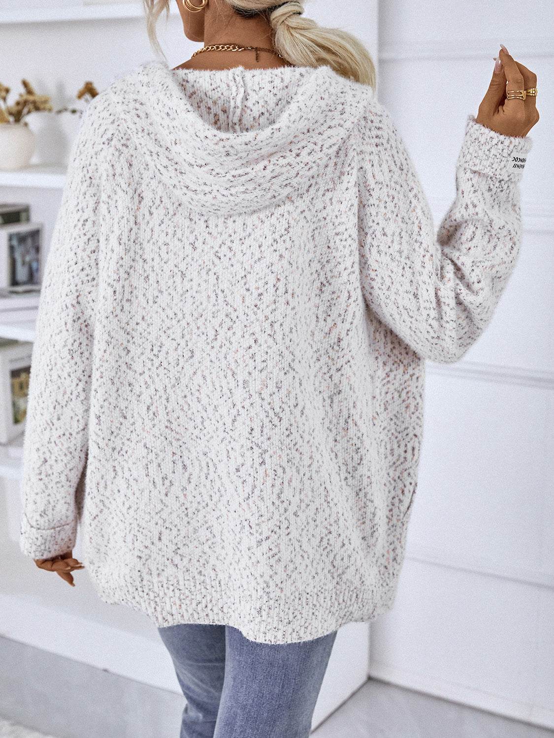 Zip-Up Hooded Sweater - Amexza