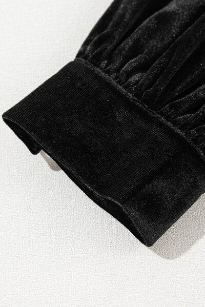 Ruffle Hem Slit V-Neck Long Sleeve Dress for a perfect OOTD – dress to impress outfits from Amexza