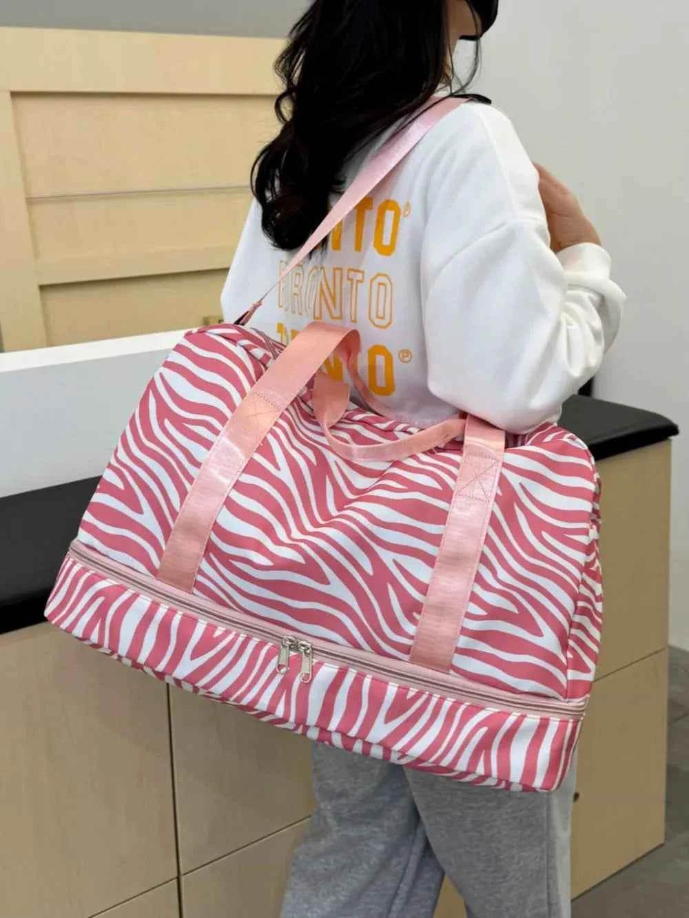 Oxford Cloth Leopard Travel Bag for a perfect OOTD – dress to impress outfits from Amexza