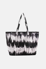 Printed PU Leather Tote Bag Black One Size for a perfect OOTD – dress to impress outfits from Amexza