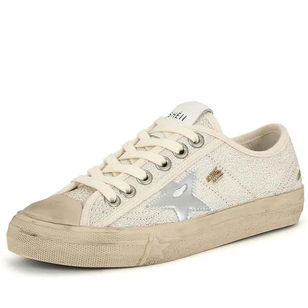 Round Toe Flats Sneakers White for a perfect OOTD – dress to impress outfits from Amexza