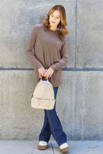 Basic Bae Full Size Round Neck Long Sleeve Top - Amexza