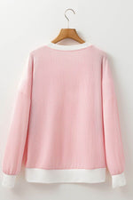 Valentine’s Day Sequin Heart Long Sleeve Sweatshirt for a perfect OOTD – dress to impress outfits from Amexza