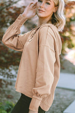 Drawstring Long Sleeve Hoodie for a perfect OOTD – dress to impress outfits from Amexza