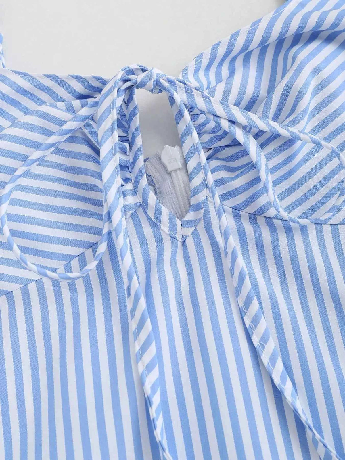 Striped Tie Front Cami Dress