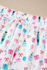 Printed Round Neck Long Sleeve Top and Pants Lounge Set for a perfect OOTD – dress to impress outfits from Amexza