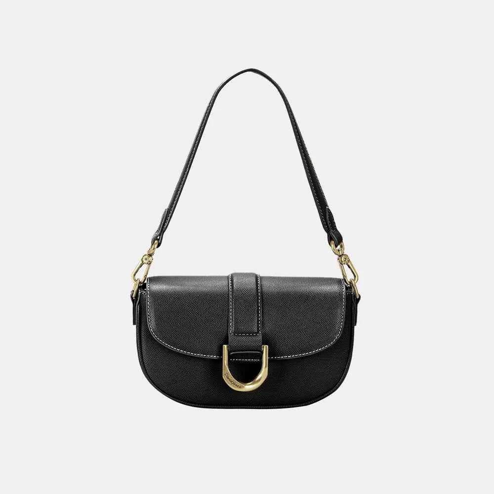 David Jones PU Leather Shoulder Bag Black One Size for a perfect OOTD – dress to impress outfits from Amexza
