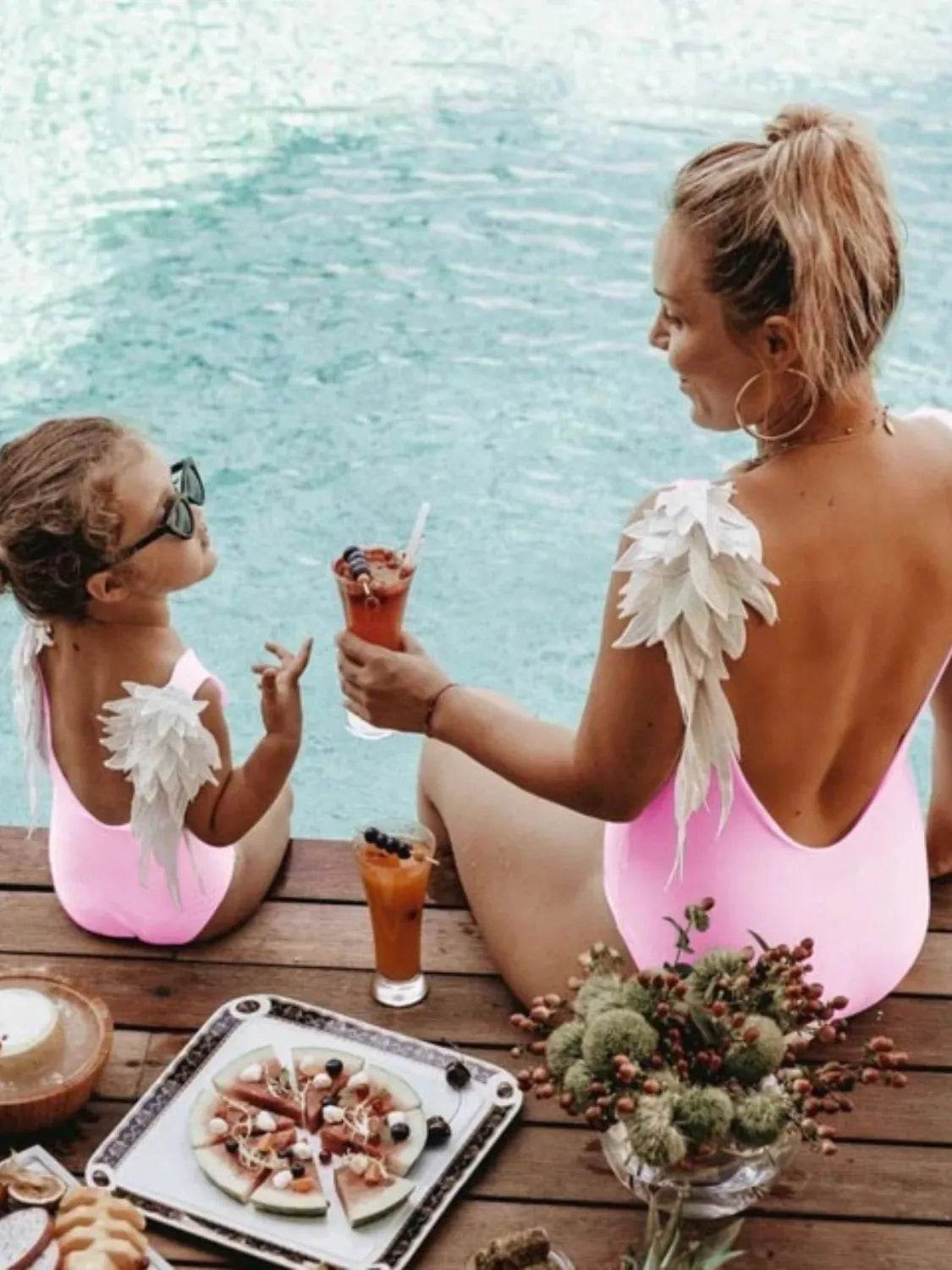 Backless Wide Strap Parent-Child Swimwear for a perfect OOTD – dress to impress outfits from Amexza