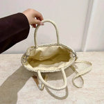 Braided Strap Paper Weave Shoulder Bag for a perfect OOTD – dress to impress outfits from Amexza