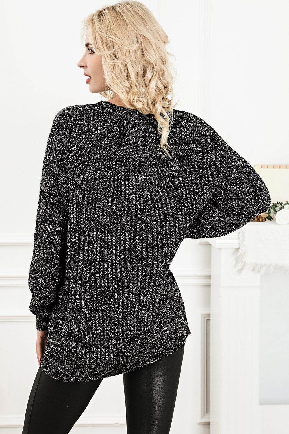 Round Neck Long Sleeve Sweater for a perfect OOTD – dress to impress outfits from Amexza