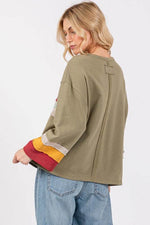 SAGE + FIG French Terry Color Block T-Shirt - Amexza