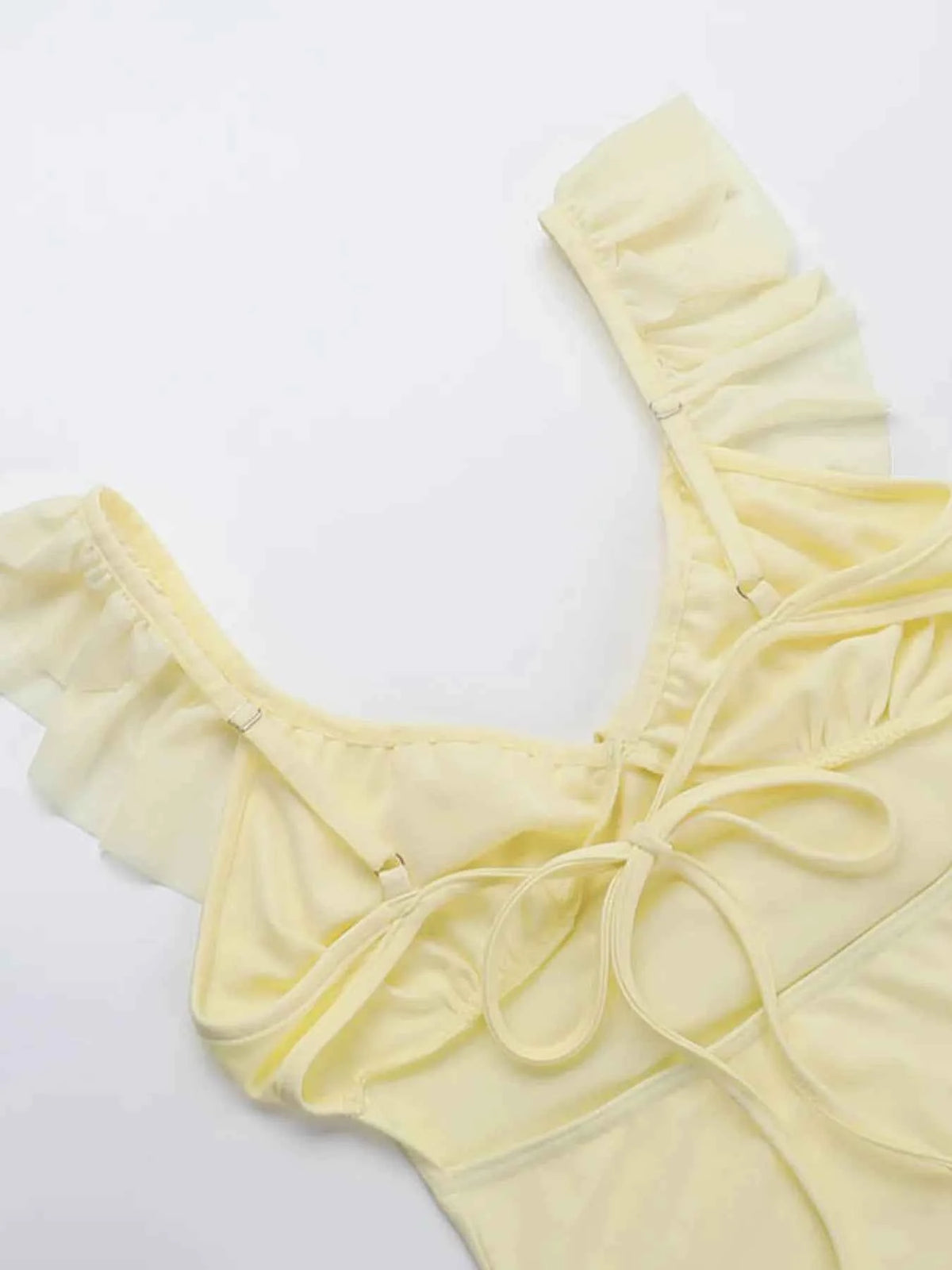 Ruffled V-Neck Sleeveless Maxi Dress