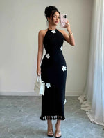 Flower Halter Neck Dress