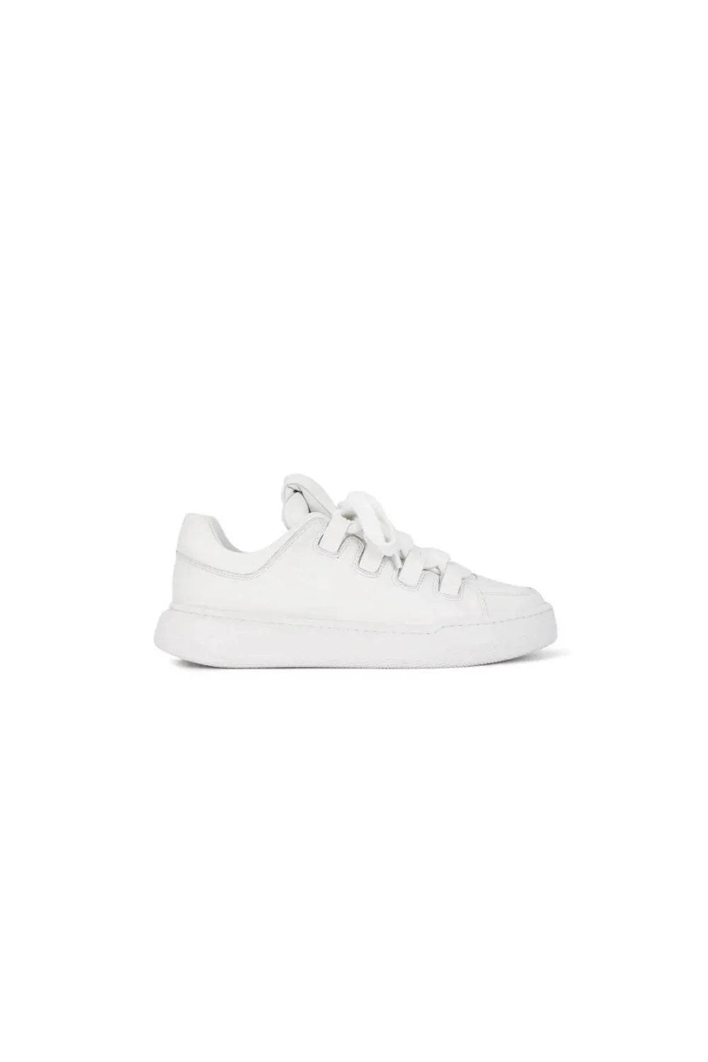 Lace Up Round Toe Sneakers White for a perfect OOTD – dress to impress outfits from Amexza