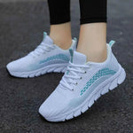 Breathable Mesh Round Toe Athletic White and green for a perfect OOTD – dress to impress outfits from Amexza