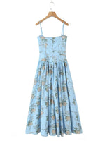 Floral Print Square Neck Cami Maxi Dress