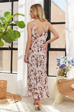 ADORA Watercolor V-Neck Midi Cami Dress for a perfect OOTD – dress to impress outfits from Amexza