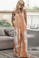 Shiny Tie-Dye Spaghetti Strap Jumpsuit with Pockets Sherbet for a perfect OOTD – dress to impress outfits from Amexza