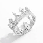 Crown Shape Zircon 925 Sterling Silver Ring for a perfect OOTD – dress to impress outfits from Amexza