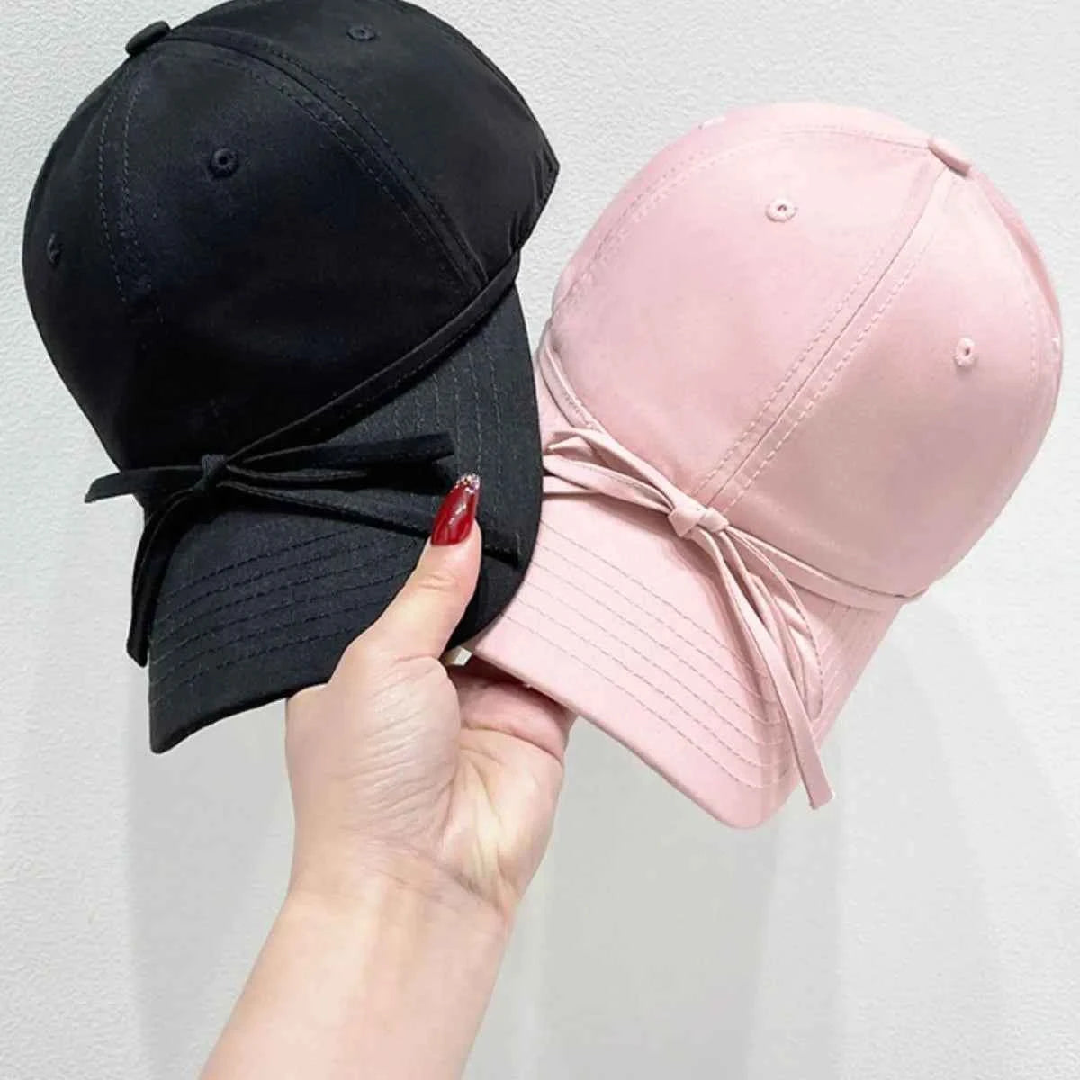 Bow Solid Color Baseball Cap for a perfect OOTD – dress to impress outfits from Amexza