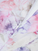 Floral Print Ruffled Mini Dress with Deep V-Neck