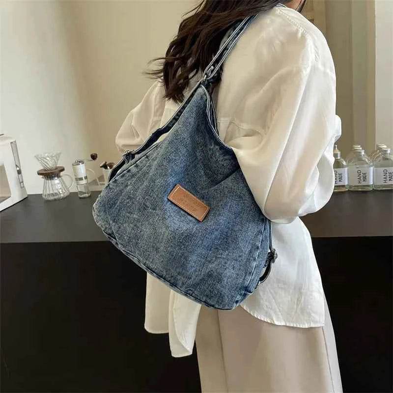 Adjustable Strap Denim Shoulder Bag for a perfect OOTD – dress to impress outfits from Amexza