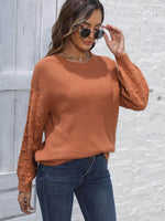 Round Neck Dropped Shoulder Sweater for a perfect OOTD – dress to impress outfits from Amexza