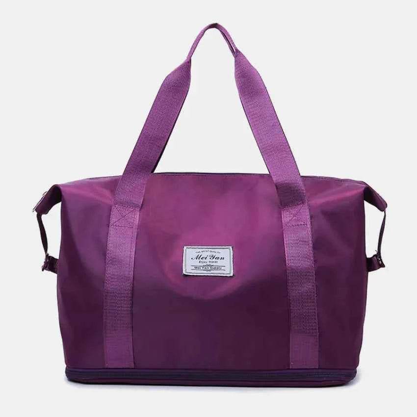 Oxford Cloth Oversize Travel Bag Plum Purple One Size for a perfect OOTD – dress to impress outfits from Amexza