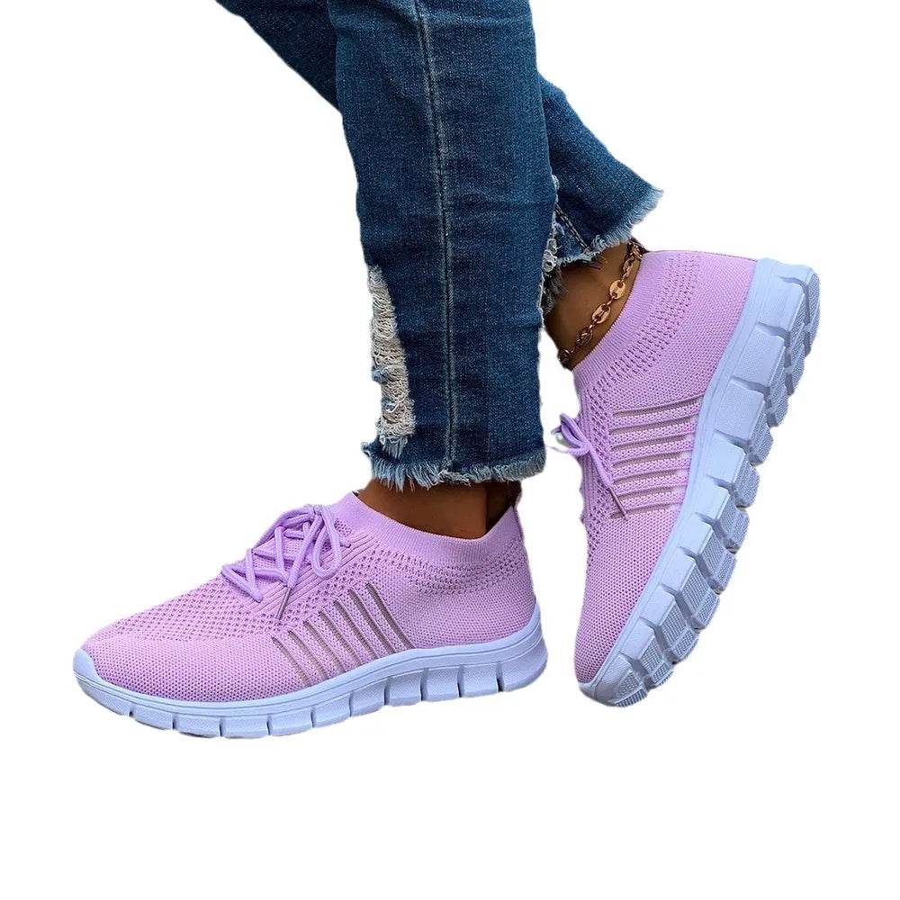 Breathable Mesh Round Toe Athletic Lilac for a perfect OOTD – dress to impress outfits from Amexza