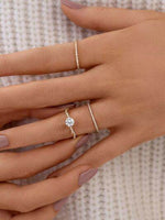 925 Sterling Silver Inlaid Zircon Ring for a perfect OOTD – dress to impress outfits from Amexza