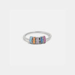 Inlaid Zircon 925 Sterling Silver Ring Silver Multicolor for a perfect OOTD – dress to impress outfits from Amexza