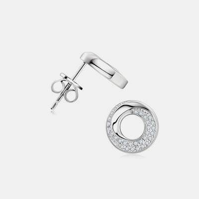 925 Sterling Silver Inlaid Moissanite Stud Earrings for a perfect OOTD – dress to impress outfits from Amexza