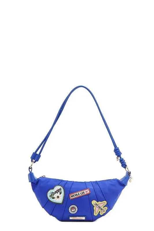 Nicole Lee USA Color Patch Croissant Bag Royal Blue One Size for a perfect OOTD – dress to impress outfits from Amexza