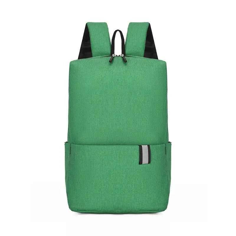 Solid Color Nylon Backpack Bag Green One Size for a perfect OOTD – dress to impress outfits from Amexza