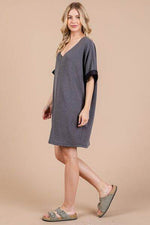 Ces Femme V-Neck Half Sleeve Dress for a perfect OOTD – dress to impress outfits from Amexza